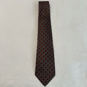 Vintage Oscar De La Renta Silk Necktie OS Printed Preppy Business Career Tie